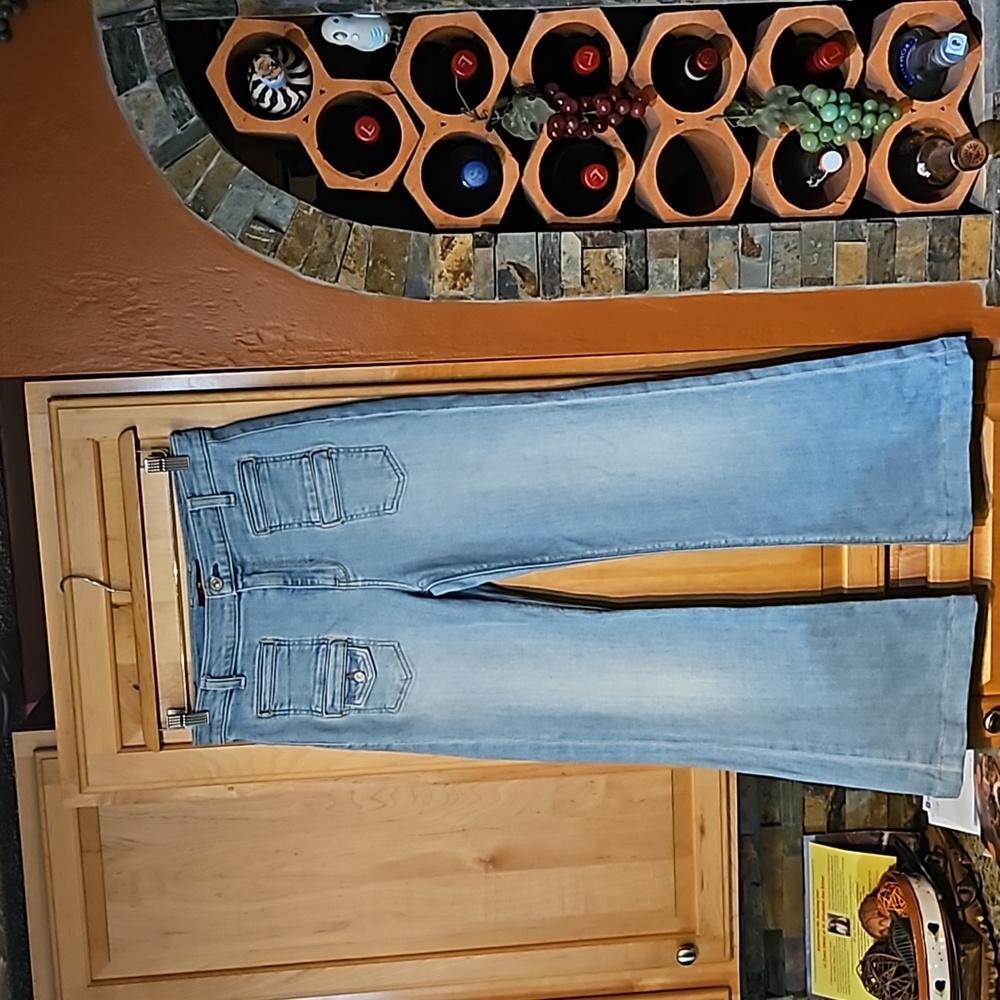 7 For All Mankind Light Blue Wide Leg Jeans